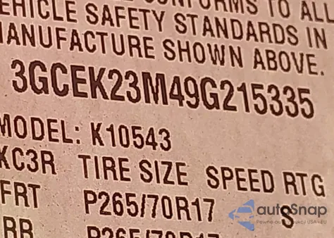 2009 Chevrolet Silverado 1500 Lt from USA, damaged, VIN 3GCEK23M49G215335